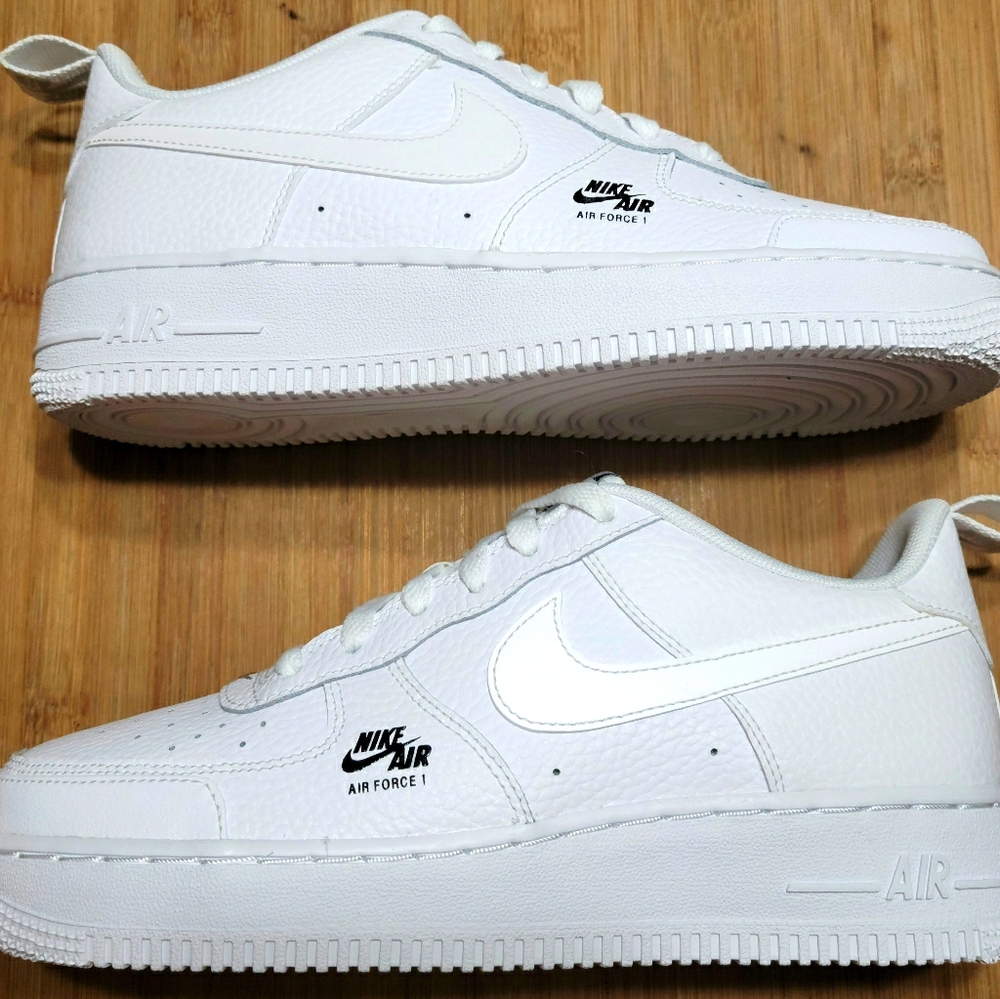 Nike Air Force 1 GS 'Mini Logo' Wht/Wht
